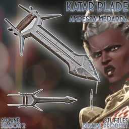 Ambessa Medarda Katar Cosplay Blade Arcane League Of Legends 3d model