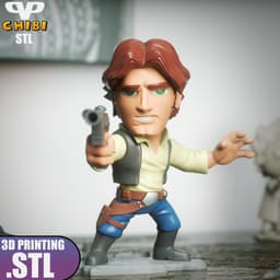 Han Solo Chibi STL for 3D Printing ChibiSTL 3DXM 3d model
