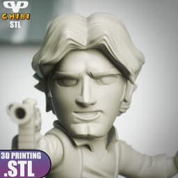 Han Solo Chibi STL for 3D Printing ChibiSTL 3DXM 3d model