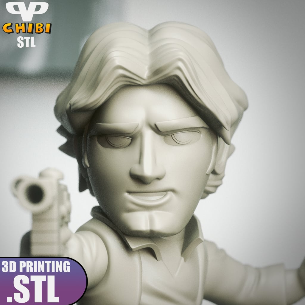 Han Solo Chibi STL for 3D Printing ChibiSTL 3DXM 3d model
