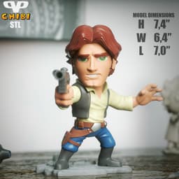 Han Solo Chibi STL for 3D Printing ChibiSTL 3DXM 3d model