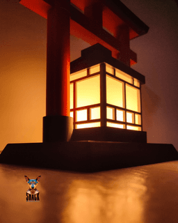 Japanese Temple-Inspired Lamp Set 3d model