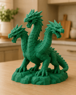 Three-Headed Hydra Beast STL 3d model