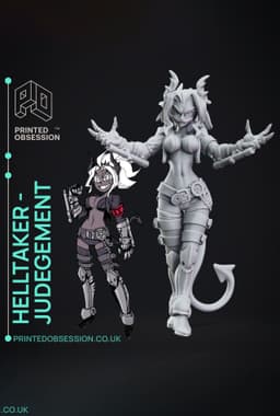 Helltaker - Judgement - 25cm - Fanart 3d model