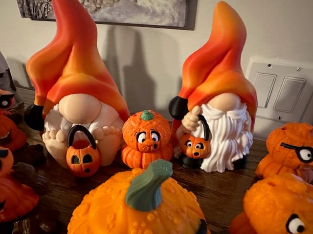 loving this new gnome I had to make the other one for the past the same colors also loving the pumpkins