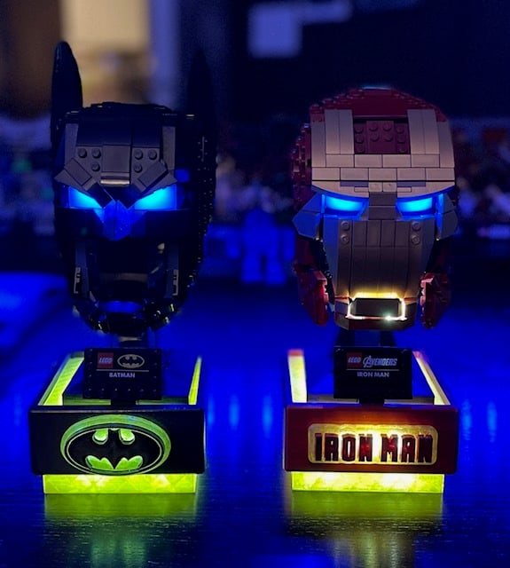LED Illuminated Pedestal for Lego Helmets 3d model