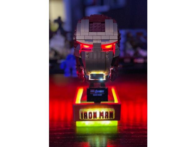 LED Illuminated Pedestal for Lego Helmets 3d model