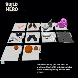Bugs Bunny – Urban Vibes "Basketball Street" | Build‑a‑Hero Edition | 20 / 30 / 40 cm | STL + 3MF 3d model
