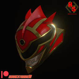 Red Death Ranger Helmet 3d model