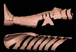 BERSERK ARMOR GUTS FULL COSPLAY SET life size replica with wearable cannon arm - Berserk Fan Art 3d model