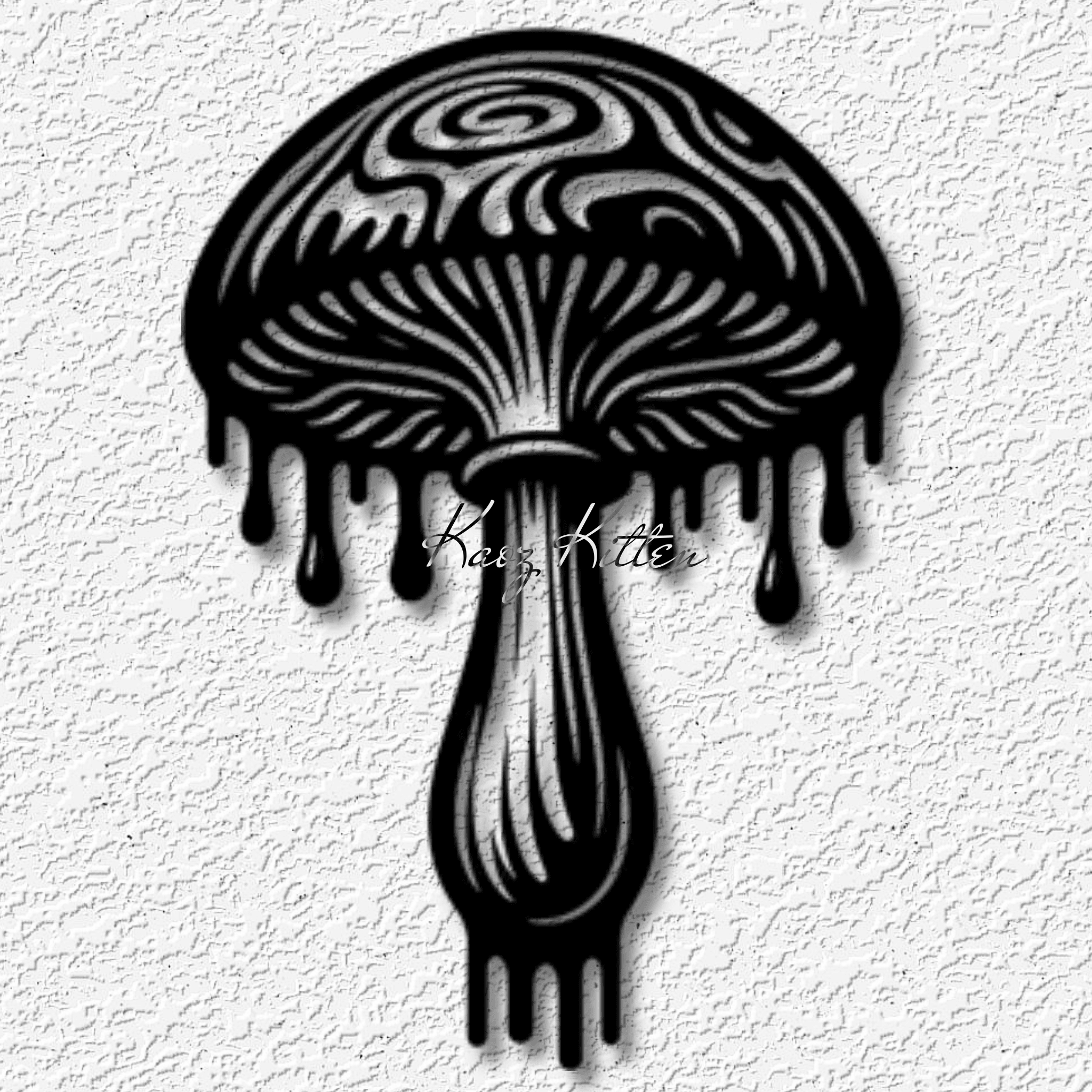 Trippy Dripping Mushroom wall art Garden home decor 3d model