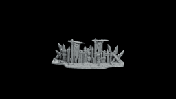 Goblin Camp Barricade Set STL - Printable D&D Tabletop Terrain 3d model