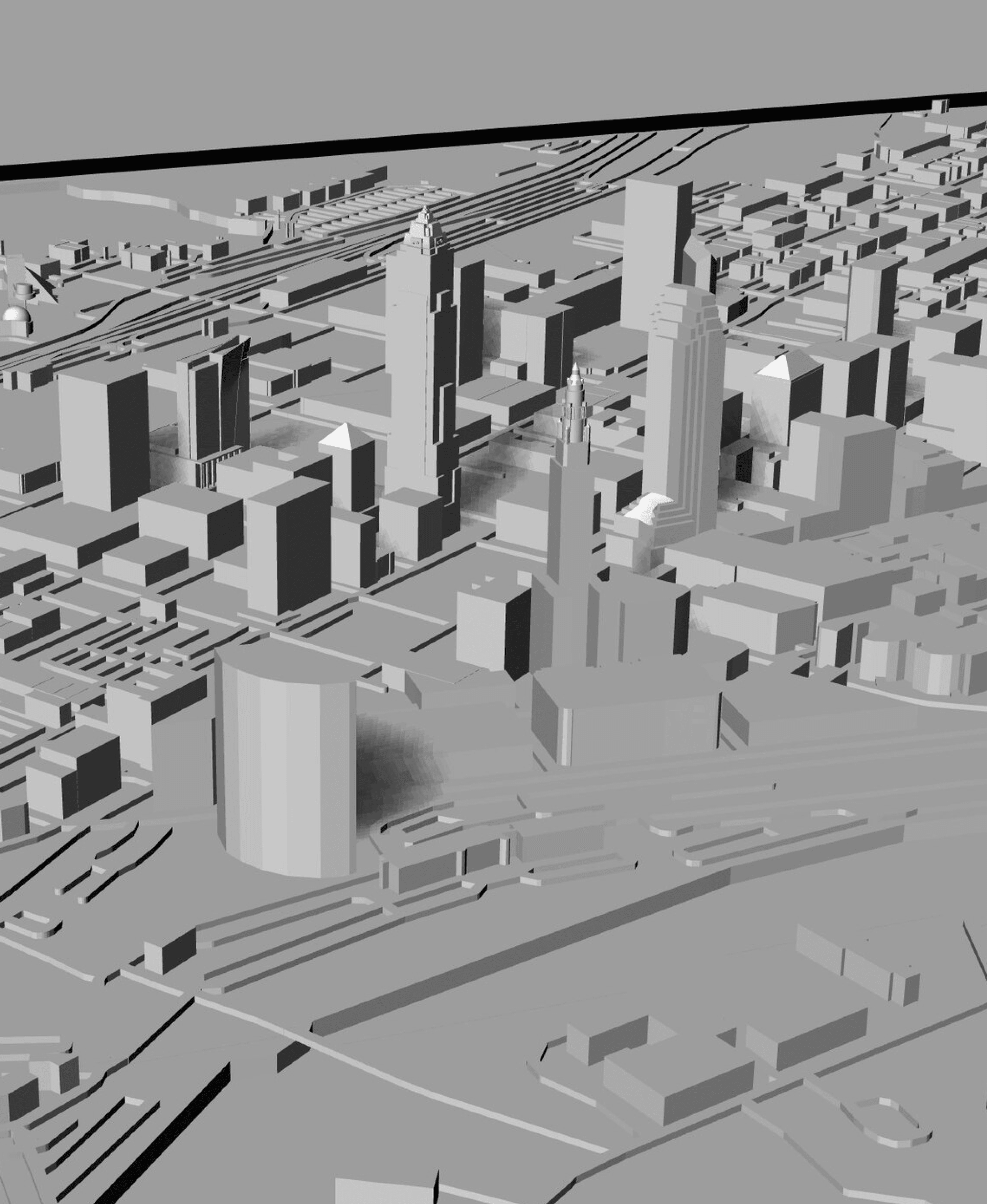CLEVELAND, Skyline, 3D map 3d model