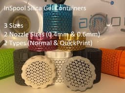 InSpool Dessicant Container for 2mm + beads. 3 Sizes 3d model
