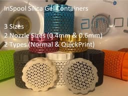 InSpool Dessicant Container for 2mm + beads. 3 Sizes 3d model