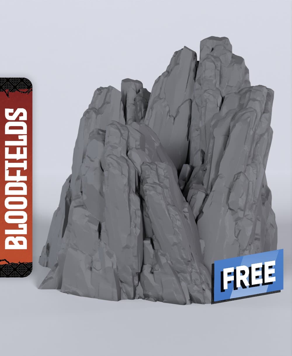 Small Mountain - With Free Dragon - 5e DnD Inspired for RPG and Wargamers 3d model