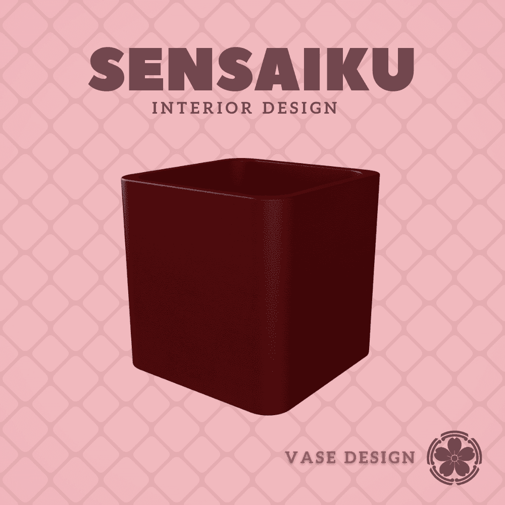 76. Rounded Cube 76 Custom Vase Design - Ikebana Home Decoration 3d model