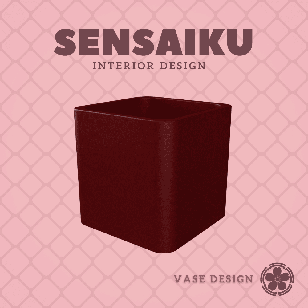 76. Rounded Cube 76 Custom Vase Design - Ikebana Home Decoration 3d model