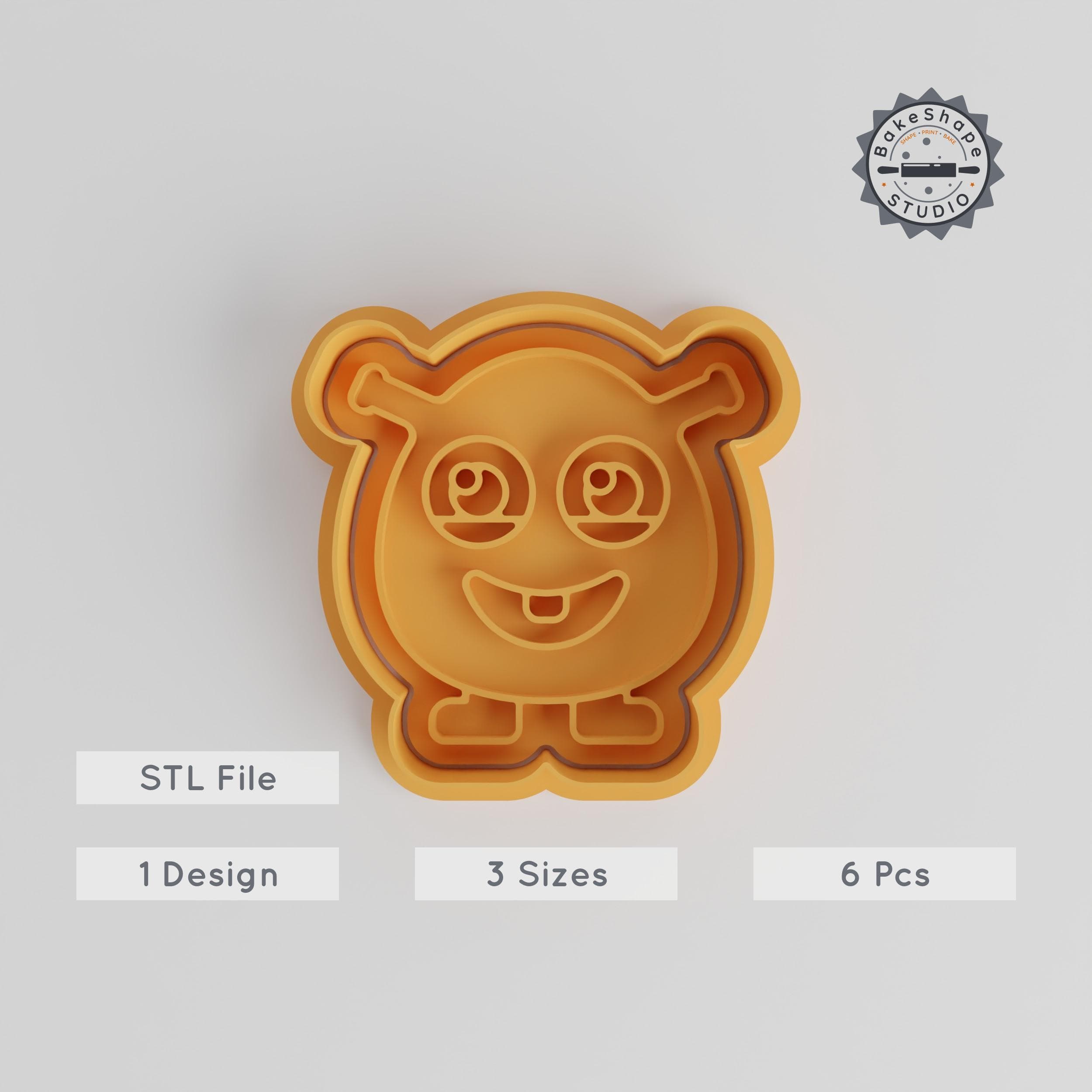 Ogre Ear Round Monster Cookie Cutter & Stamp Set, Shape Cutter for Cookies & Fondant, 6 Piece Collection with S/M/L Sizes PRODUCT_3036 3d model