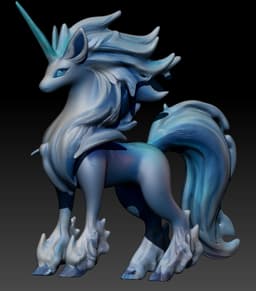 Cryocorn - The Frozen Unicorn Model: FREE for Personal Use 3d model