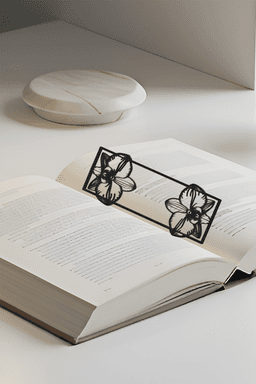 Orchid Bookmark, Creative Bookmark, Gift Idea 3d model
