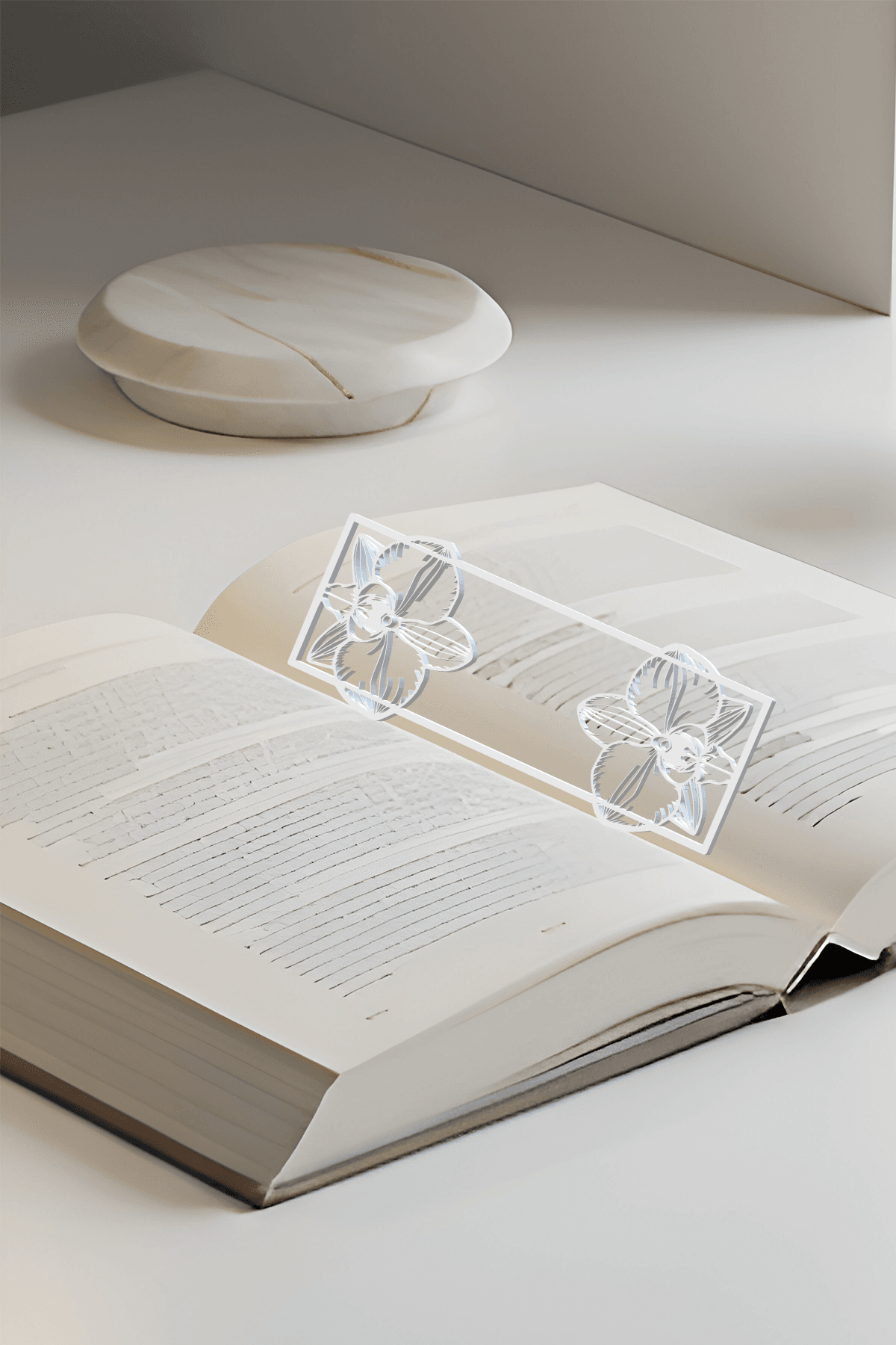 Orchid Bookmark, Creative Bookmark, Gift Idea 3d model