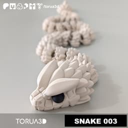 Articulated Snake 003 - Print in place - No supports - 3mf - STL 3d model