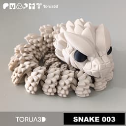 Articulated Snake 003 - Print in place - No supports - 3mf - STL 3d model