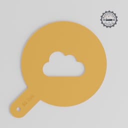 Cloud Art Stencil Set, 20-60mm Motif Sizes, Perfect for Latte, Decor & Painting PRODUCT_1365 3d model