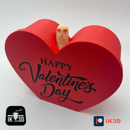 Mr Nice Guy Heart Gift Box / Hidden Middle Finger / Personalizable / Valentines Day 3d model