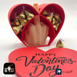 Mr Nice Guy Heart Gift Box / Hidden Middle Finger / Personalizable / Valentines Day 3d model