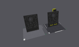 skull rose door plaque 3d model