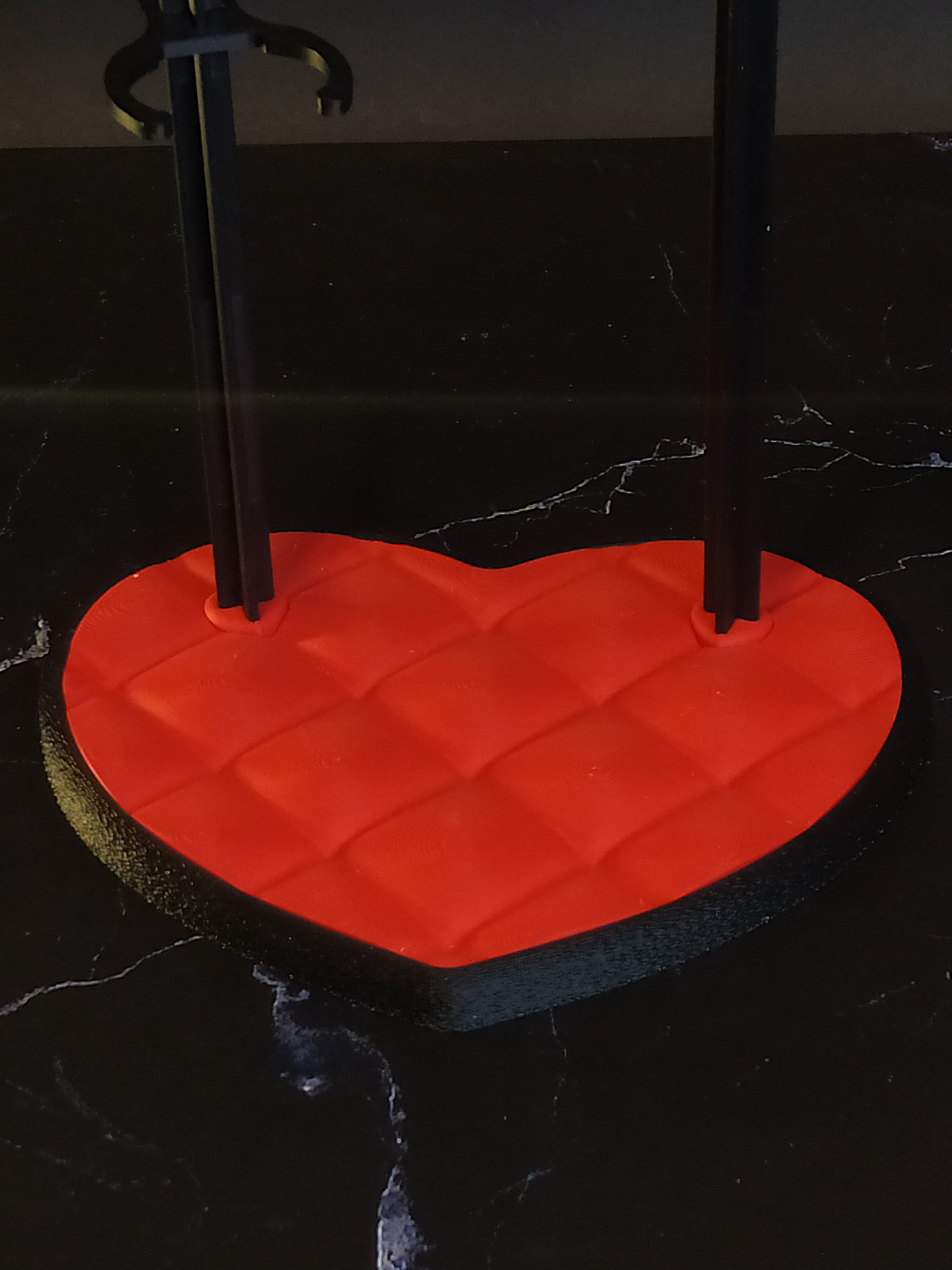 Heart Doll Stand – Dual | Double Display Stand for 1/6 Fashion / Ghoul Dolls (11–12”) | STL + 3MF 3d model
