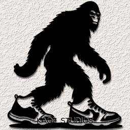funny bigfoot wall art sasquatch wall decor big foot yeti decoration 3d model