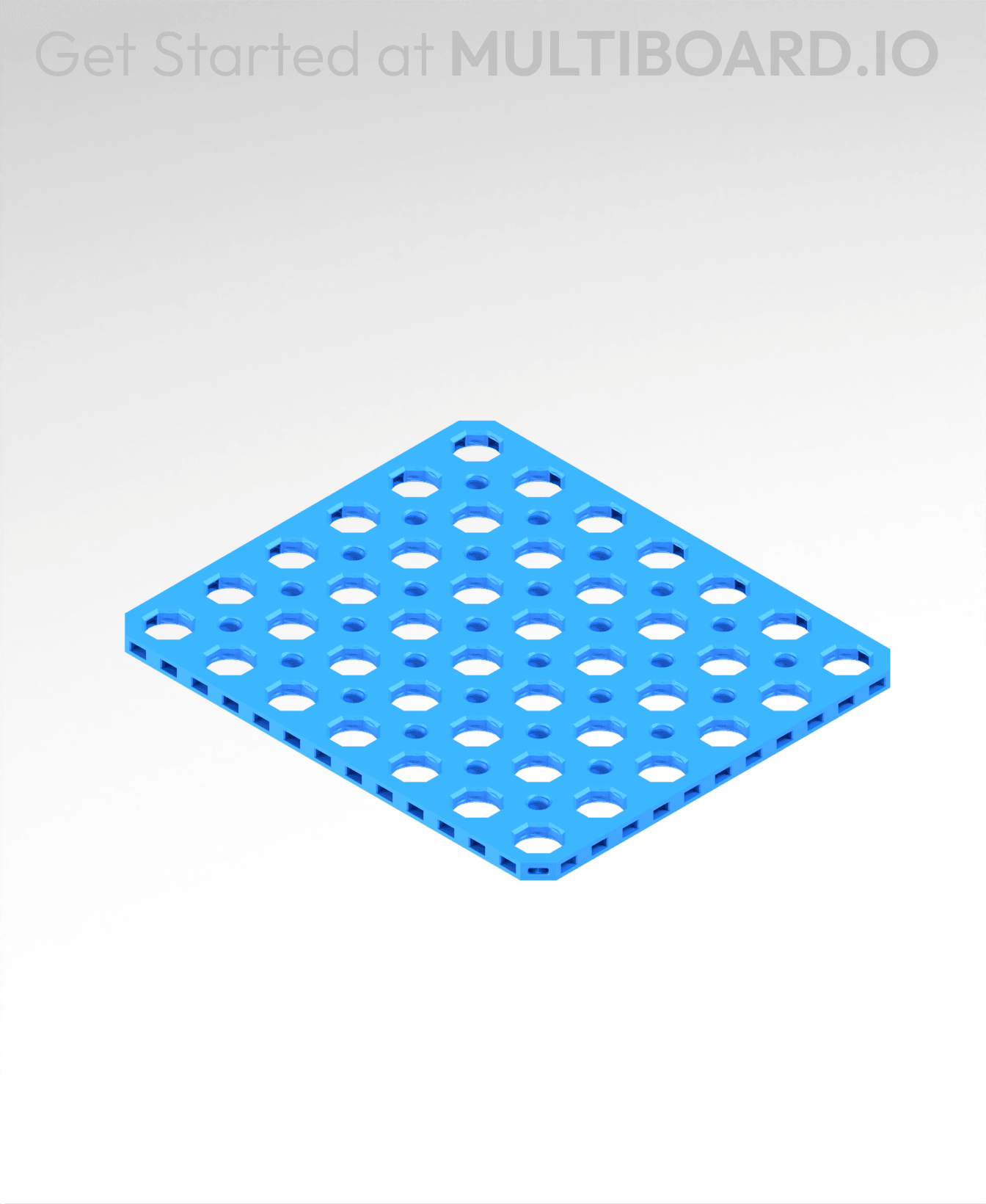 6x7 MU - Mid Hole, Small Thread MU - MultiBoard Plate 3d model