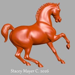 Chinese Fire Horse 3d model