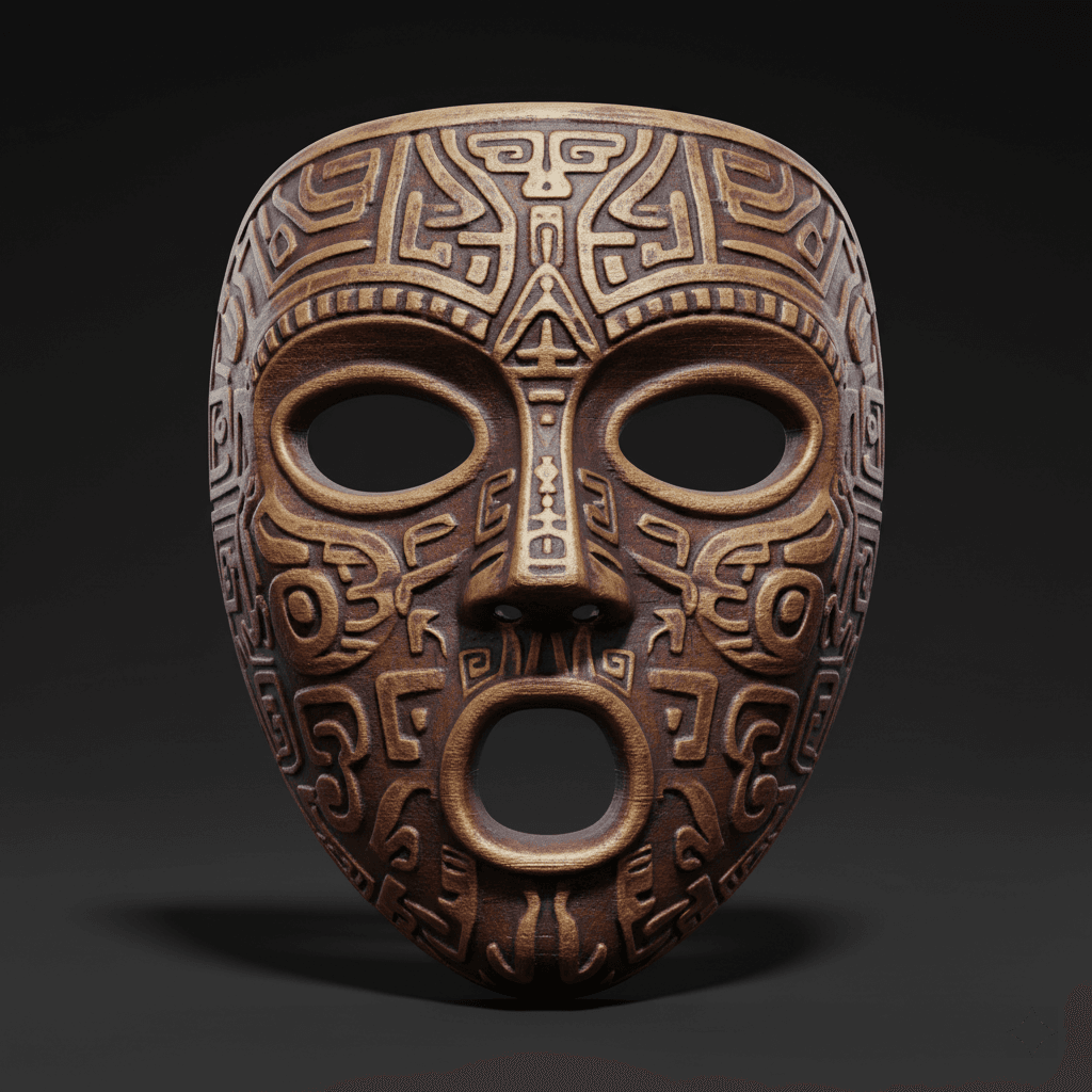 Ancient Ritual Wearable Demon Mask Premium STL File 3d model