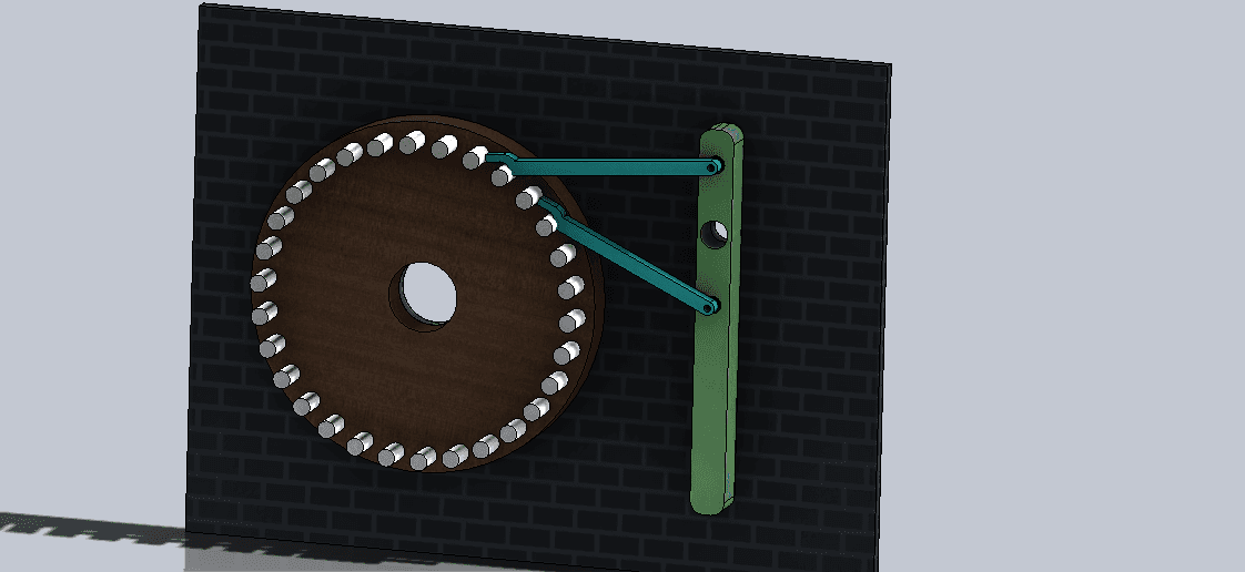 Lever and Pawns Mechanism 3d model