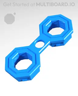 Diagonal Raised Snap 3d model