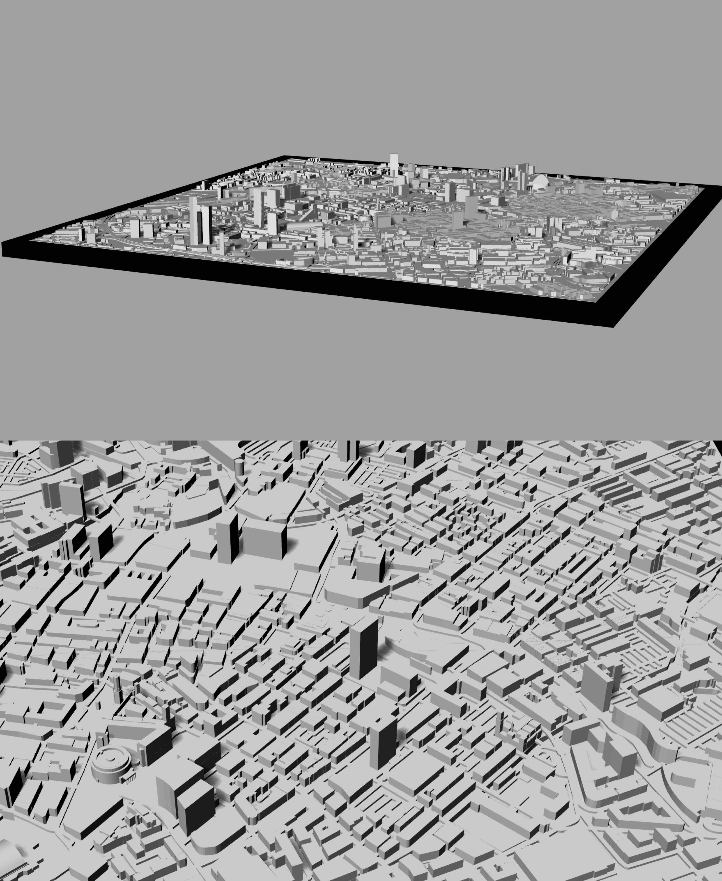 MANCHESTER, Skyline 3d map 3d model