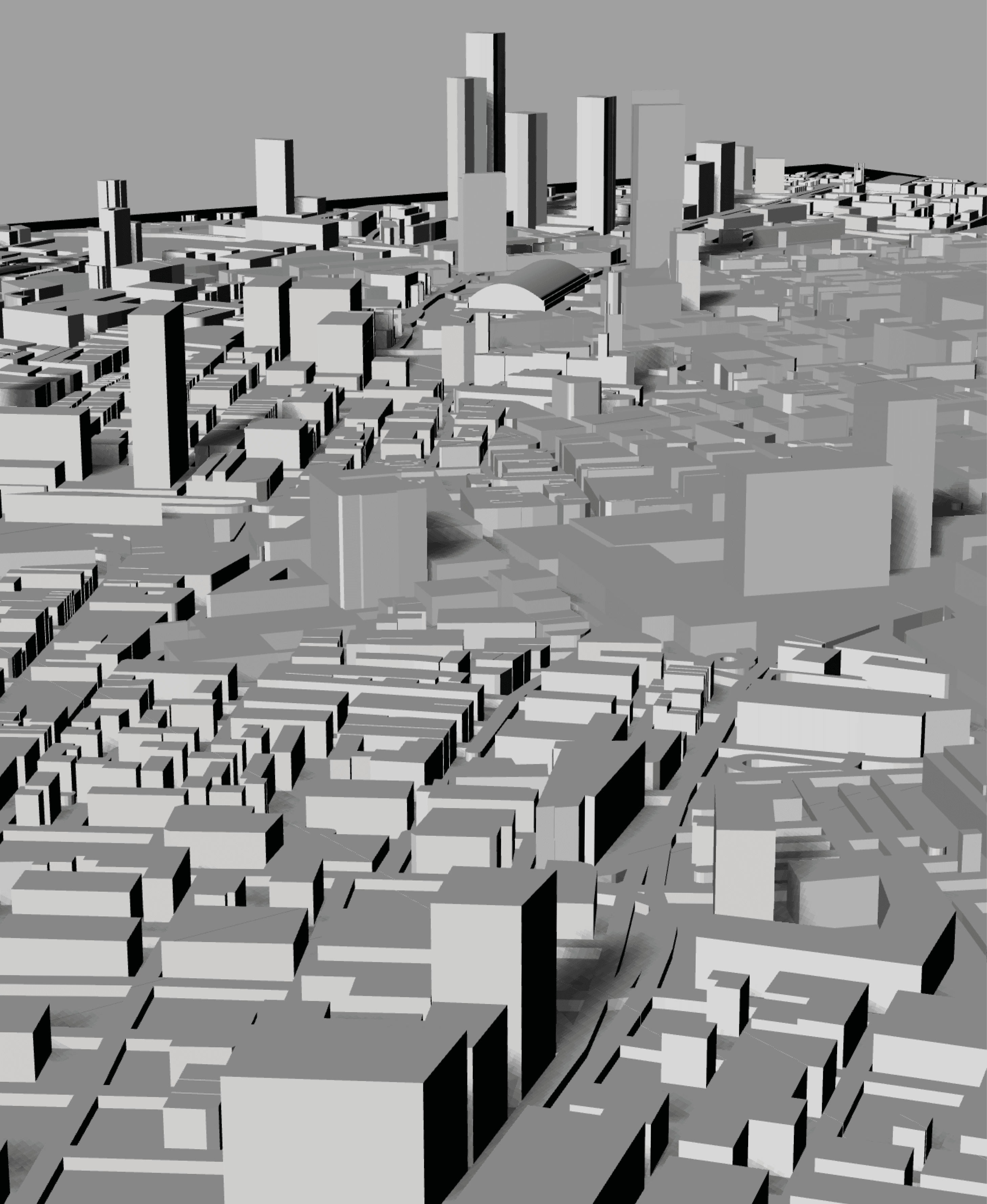 MANCHESTER, Skyline 3d map 3d model