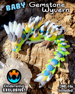Baby Gemstone Wyvern 3d model