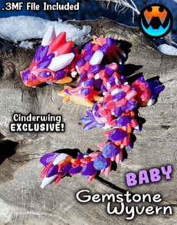 Baby Gemstone Wyvern 3d model