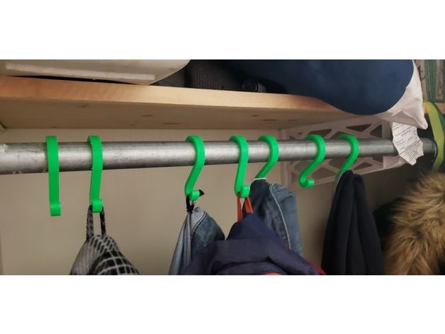Coat hook For Pole-rod 3d model