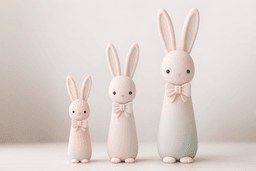 Easter Bunny STL – Kawaii Rabbit Decor – Pastel Spring Bunny 3D Print – Easter Shelf Decor – Minimal 3d model