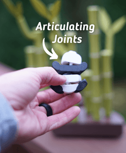 Playful Panda - Fidget Articulating Panda - Ludo 3D Printed Animal Flexy 3d model
