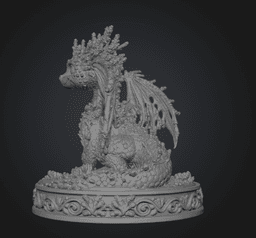 Coral Reef Baby Dragon STL for 3D Print 3d model
