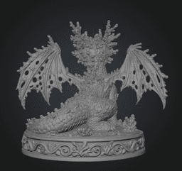 Coral Reef Baby Dragon STL for 3D Print 3d model