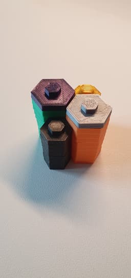 Hexa-hunt (fully 3d Printable Board Game) 3d model