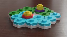 Hexa-hunt (fully 3d Printable Board Game) 3d model